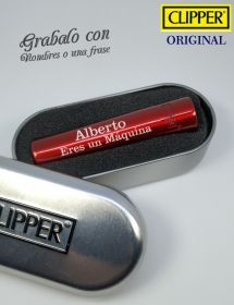 Clipper Personalizado Metálico Rojo