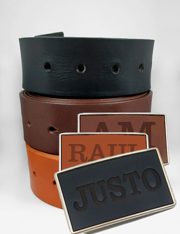 Cinturón de cuero personalizado para hombre, hebillas con nombre  personalizado, para hombre, con grabado de 1 a 7 hebillas con nombre,  cinturones