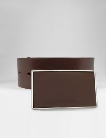 Cinturón + Hebilla Cuero marrón grabado Nombre.