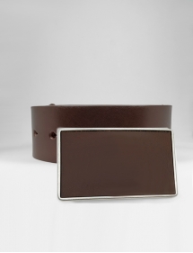 Cinturón + Hebilla Cuero marrón grabado Nombre.