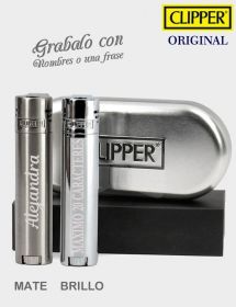 Mechero Clipper Funda Metálica Verde-Carbón, Edición Especial.