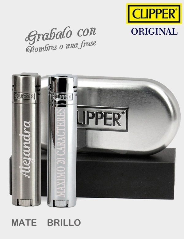 Clipper con grabado Silver Clipper mechero personalizado con grabado  personalizado regalo Clipper -  México
