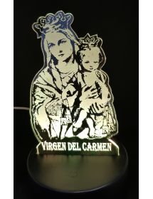 Lámparas 3D LED Virgen del Carmen.