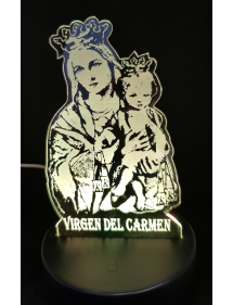 Lámparas 3D LED Virgen del Carmen.