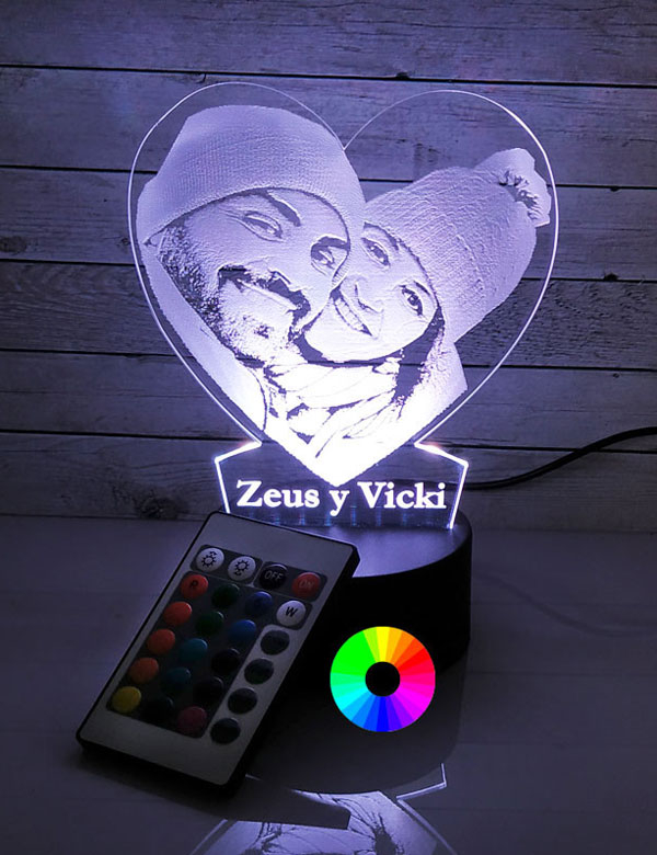 Lámpara Personalizada Corazón con Foto – Sigrid Informática
