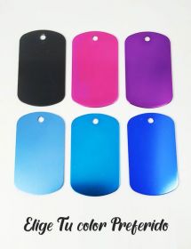 Chapas de aluminio grabadas.