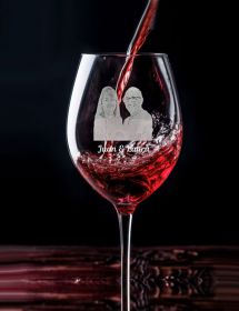 Copas de Vino Foto y Logo Personalizado