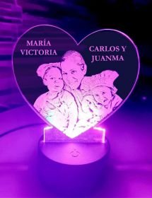 Lámpara LED Corazón Foto Personalizada