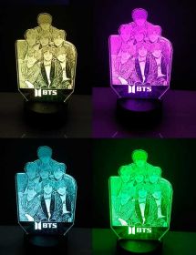 Lámpara LED Grupo BTS personalizada.