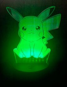 Lámpara LED Pikachu personalizada.