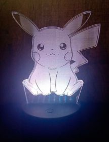 Lámpara 3D LED Pikachu.