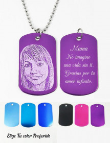 Colgante aluminio foto personalizada.