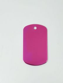 Chapa aluminio grabada fucsia.