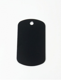 Chapa aluminio grabada negra.