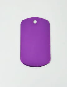 Chapa aluminio grabada morada.