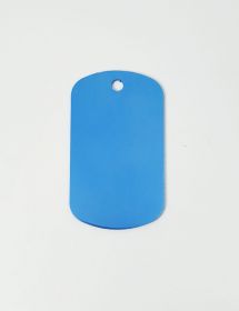 Chapa aluminio grabada celeste.