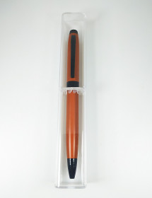 Bolígrafo marron personalizado.