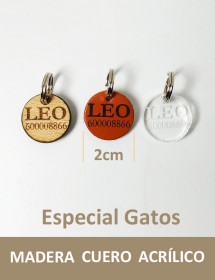 Chapa Medalla Gato Personalizada
