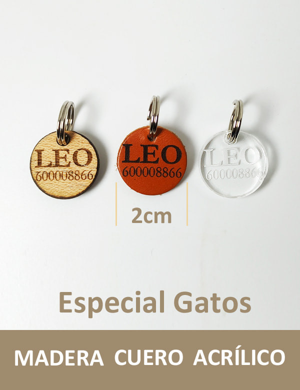Chapa Medalla Grabada Nombre Para Gatos.