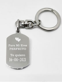 llavero personalizado texto grabado.