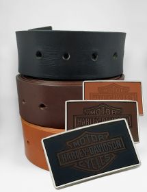 Cinturón + Hebilla Cuero Personalizada Logo