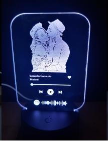 Lámpara Spotify Personalizada con foto Lámpara de Led con Foto