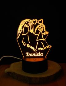 Lámpara LED Tu Dibujo Personalizado